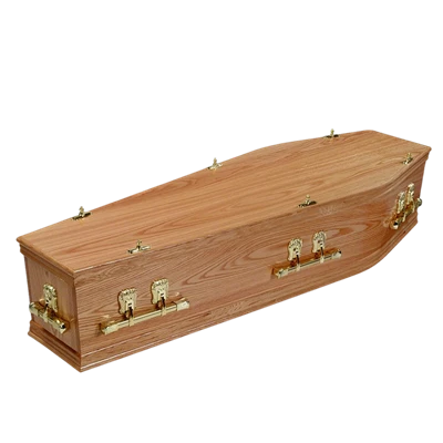 UK Style Erwuessener Oak Wood Sarg