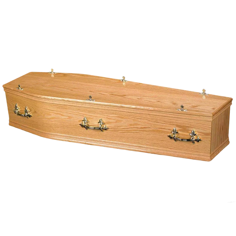 UK Style Adult Oak Wood Coffin factory